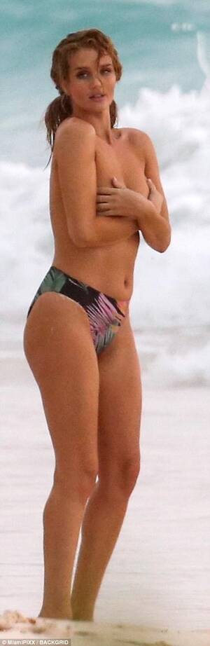 bahamss on nude beach sex - Rosie Huntington-Whiteley poses topless on Bahamas beach | Daily Mail Online