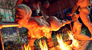 Cannibal Blowjob - Rule 34 - 2girls all the way through arms behind back bad end basting  blonde hair female blowjob bound bound ankles bound wrists campfire cannibal  cannibalism cooking defeat fellatio femsub forced fellatio