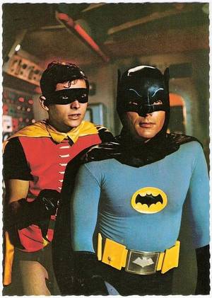 Batman Tv Show Porn - Burt Ward as Robin and Adam West as Batman in the Batman TV series, 1966