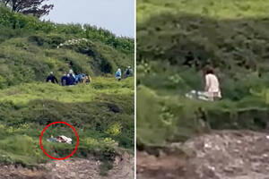 Amateur Couples Sex Beach Nudes - Couple caught having sex on edge of a cliff in video