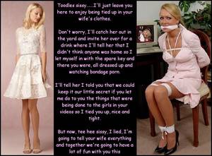 Night Bound Bondage Porn Caption - The girl next door let herself in to borrow something of your wife's but  she found