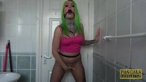 Green Hair - Tattooed slut with green hair gets her sweet ass slammed