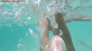 Gopro Lesbian - Gopro HD underwater sex on public beach Part 1-Watch Part 2 on  teenlivecamsex.
