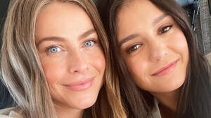 Julianne Hough Porn Double - Julianne Hough flaunts incredible figure in nude bikini as she cuddles  swimsuit-clad Nina Dobrev on beach vacation | The US Sun