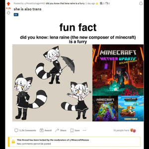 Minecraft Furry Porn - Lena Reine : r/shitposting