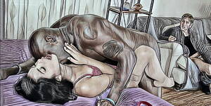 interracial art intercourse - Interracial Sex Art Gallery | Sex Pictures Pass