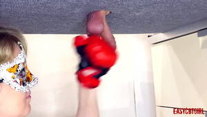 boxing glove handjob - Blonde puts on boxing gloves and makes a chop of slave's dick and balls on  the milking table AnnyCandy Painboy - XVIDEOS.COM