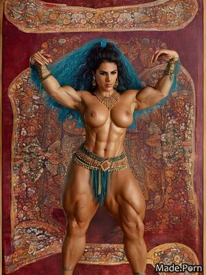 latina sexy naked athletic girls - Porn image of woman belly dancer athlete full shot nude latina thighs  created by AI