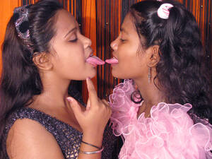 indian and asian lesbians - Indian lesbians tongue kiss before licking and toying vaginas - PornPics.com