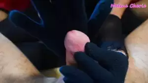 Knit Glove Porn - Handjob with my winter knit gloves and multiple cumshots. | xHamster
