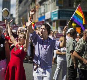 Hd Party Of Baby - Kathleen Wynne and Justin Trudeau