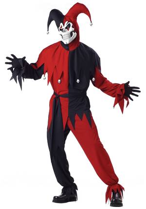 Evil Scary Clown Porn - Adult Evil Jester Costume