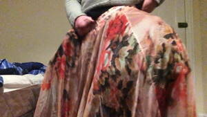 Hoop Skirt Porn - Wanking and cumming in my soft flowy skirt with hoopskirt watch online