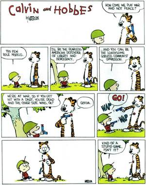 Calvin And Hobbes Comics - Calvin and Hobbes Make War