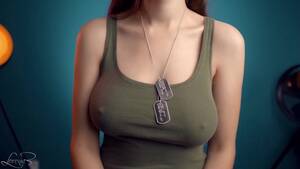 jiggly boobs in a shirt - Bouncy Boobs in Slow Motion, Army Tank Top with Dog Tags - Pornhub.com