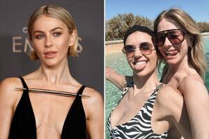 Julianne Hough Porn Double - Julianne Hough flaunts incredible figure in nude bikini as she cuddles  swimsuit-clad Nina Dobrev on beach vacation | The US Sun