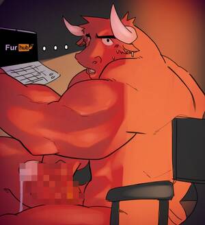 Furry Bull Porn - Rule 34 - 1boy anthro bara biceps bovid bovine bull caught caught  masturbating censored censored penis cum furry genitals horns hunter (toro  buull) ice xhan male mammal masturbating masturbation muscular muscular male