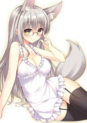Anime Neko Fox Porn - A foxgirl with straps [Original]
