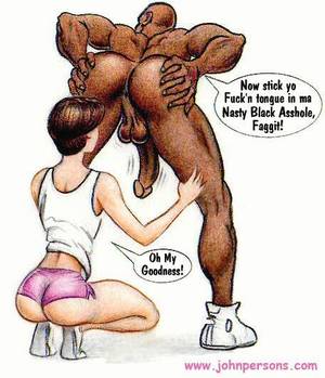 john persons ass licking - White slut made to lick black ass and suck cock before getting butt fucked  hard - CartoonTube.XXX