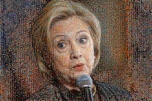 Hillary Clinton Cumshot Porn - Hillary Clinton Mosaic made of 6000+ Penises [NSFW] : r/pics