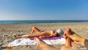Beach Jerking Porn - Jerking off to a Hot MILF Touching herself on a Public Beach - Pornhub.com