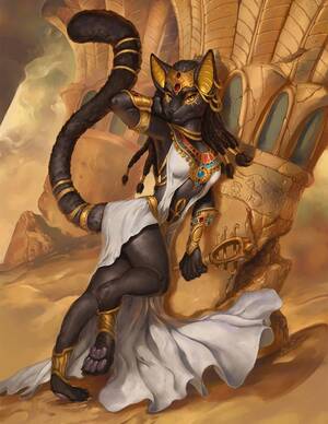 Egyptian Cat Goddess Furry Porn - 23104 - safe, artist:sixthleafclover, bastet, cat, feline, mammal, anthro,  amber eyes, ancient egypt, black body, black fur, black hair, clothes,  dress, ears, egypt, egyptian, female, fur, goddess, golden eyes, hair,  jewelry, looking