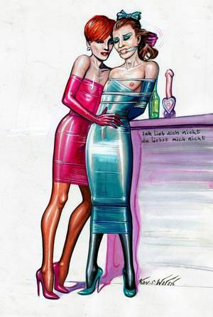 latex mistress drawing - Naughty Boys Too by TDKev