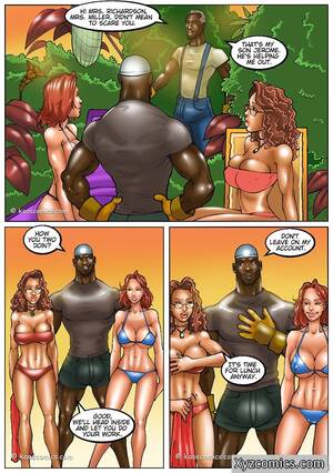 Black Wife Porn Comics - The Wife And The Black Gardeners - Porn Cartoon Comics
