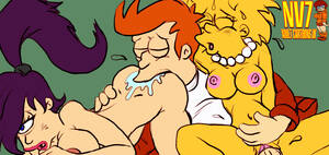 cartoon porn futurama crossover - Rule 34 - aged up anilingus crossover female futurama human lisa simpson  male nev oral philip j fry rimjob straight the simpsons turanga leela |  780652