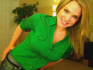 home alone cams nude girls - Naughty, busty single girl home alone flirting on webcam in green shirt -  come see