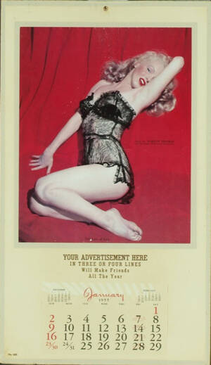 1940s porn calendar - Original Marilyn Monroe (50'S) movie poster in VF condition for $250.00