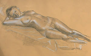 drawings of nudes - 10-min-sketch-reclining-fem-nude