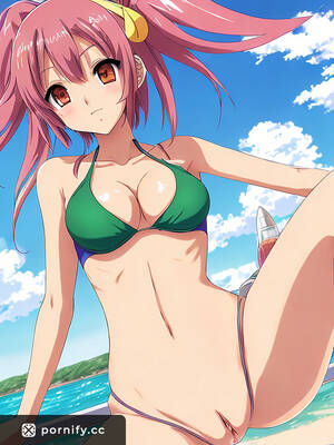 Anime Bend Over Porn - Busty Teen Anime Girl in School Swimsuit Bending Over: Experimental AI Art  | Pornify â€“ Free PremiumÂ® AI Porn