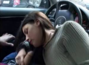 girlfriend gives blowjob in car - Czech girl car blowjob in public