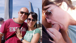 Before And After Wives Blowjob - WifeBucket Pics | Hot wife before and after she gave a blowjob outdoor