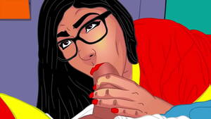 cock sucking cartoon videos - Mia gives an intense Dick sucking session in an amazing xxx cartoon parody  - XNXX.COM