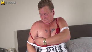 dutch granny pussy - Dutch granny playing with her shaved pussy | xHamster