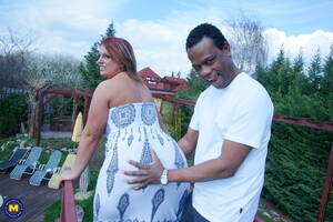 big tit mature nl interracial - Sexy mature woman with big ass and big tits having sex with an interracial  guy - Mature.nl