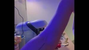 blonde teen solo dildo stockings - Sexy blonde Sharon White dildo toys in her black stockings