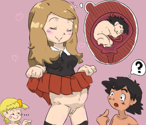 naked pregnant sketches - Pregnant Serena (sketch colouring test) by bloggerman - Hentai Foundry