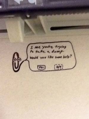 Bathroom Graffiti Porn - Clippy
