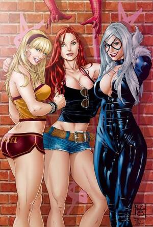 Mary Jane Watson And Black Cat Porn - We all know that Mary Jane, Gwen Stacy, and Felicia Hardy are Spider-Man's  biggest love interests, so I've been thinking... What if Peter, in some  reality, stayed with the 3 together in