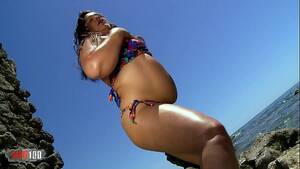 fat brazilian naked - Fat Sasha Brazil doing a strip on the beach - XVIDEOS.COM