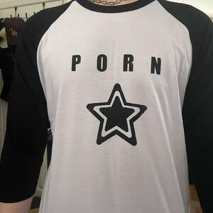 Baseball Shirt Porn - Porn star shirt It's a medium baseball tee Only... - Depop