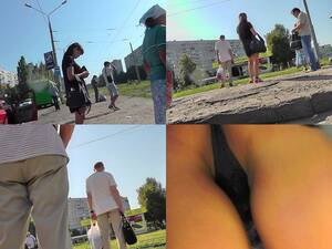 black thong upskirt - Hottie wears sexy black thong in upskirt porn