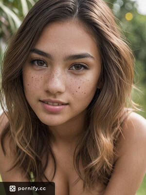 free girl nudist - Huge-Boobed Teen Hispanic Babe Goes for a Nude Bathing Photo Shoot in a  Photorealistic Style | Pornify â€“ Free PremiumÂ® AI Porn