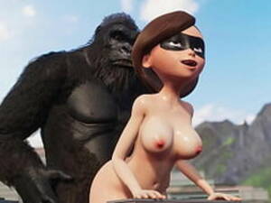 king kong toon porn - King kong fucking Helen parr (elastigirl) Porn Video - Rexxx