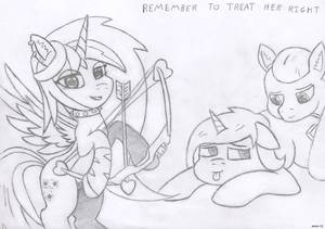 Blackjack Pegasus - Remember to treat her right~ Kinda messed this one up but wanted to put it  out anyway, I really don't like drawing on paper but I don't have a choice.