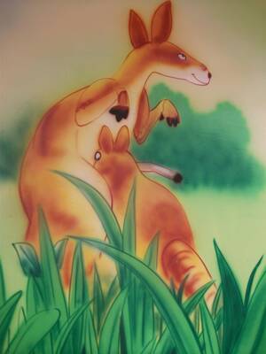 kangaroo cartoon sex fuck - No one else at my kindergarten thinks this mural is inappropriate. Am I  going insane? : r/pics