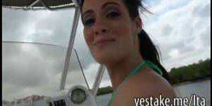 first time anal boat - Girlfriend gives blowjob and gets her first time anal on boat